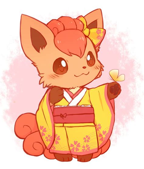 Vulpix in a kimono. | Pokemon ;3 | Pinterest | Kimonos, Tags and Fanart