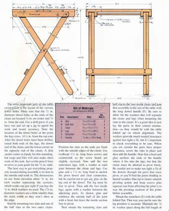 Folding Table Plans • WoodArchivist