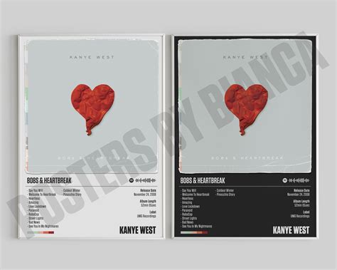 Kanye West 808s And Heartbreak Retro Album Cover Poster No Frame ...