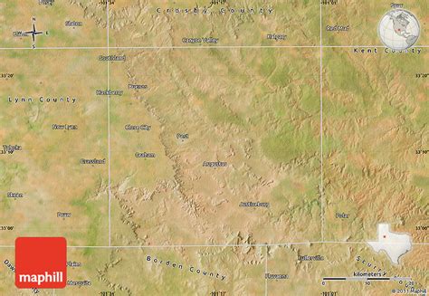 Satellite Map of Garza County