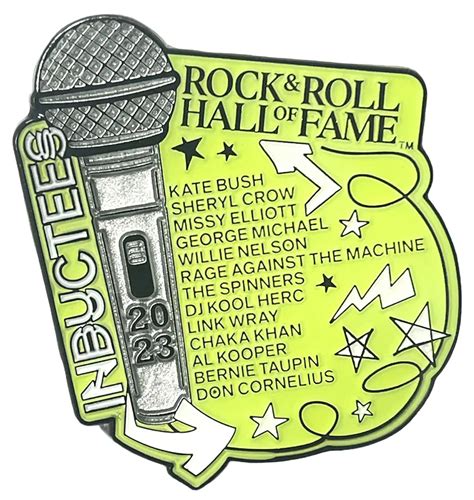 'Rock & Roll Hall Of Fame' 2023 Inductees Microphone Pin | Memorabilia | Kate Bush Collectibles