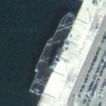 San Giorgio class amphibious transport dock San Marco (L9893) in Taranto, Italy (Google Maps)