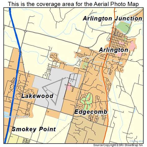 Aerial Photography Map of Arlington, WA Washington