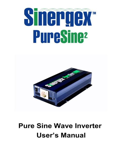 Pure Sine Wave Inverter User`s Manual