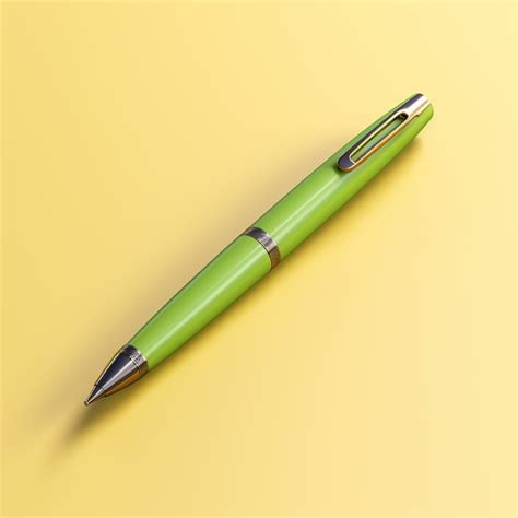 Free Photo | 3d render of fountain pen on yellow background