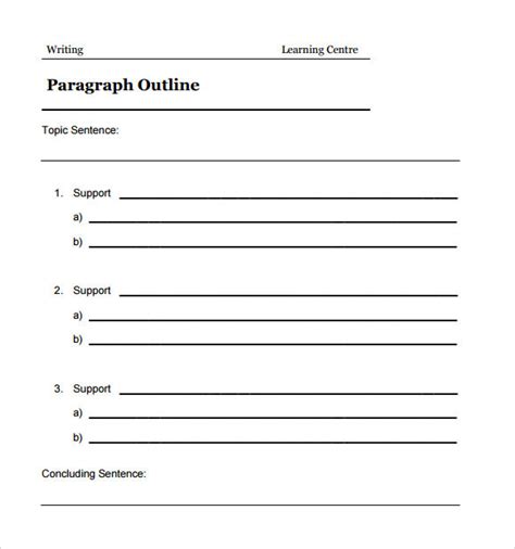 FREE 13+ Sample Blank Outline Templates in PDF | MS Word | Google Docs | Pages