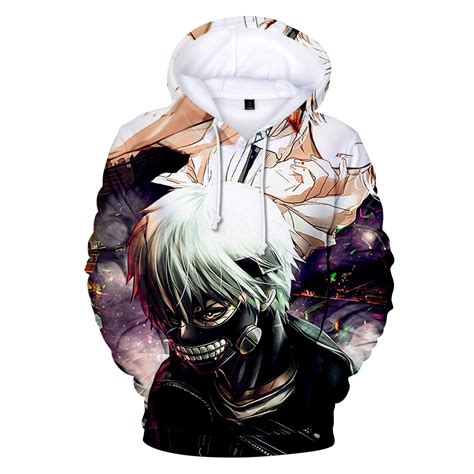 Anime Sweatshirt Menswear / Womens Top 3D Print Hooded Anime Tokyo ...