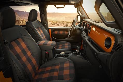 Jeep Wrangler Orange Peelz Concept Flexes Steel Fenders, Custom Plaid ...