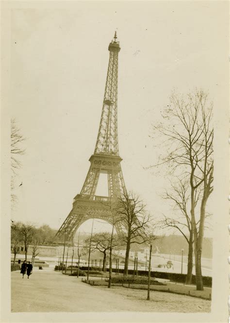 View of the Eiffel Tower in Paris, France in 1945 | The Digital Collections of the National WWII ...