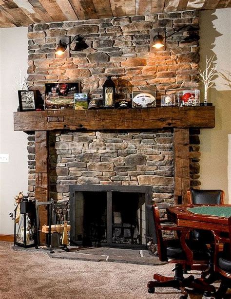 75+ Incridible Rustic Farmhouse Fireplace Ideas Makeover http ...