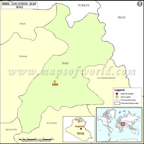 Where is Irbil | Location of Irbil in Iraq Map