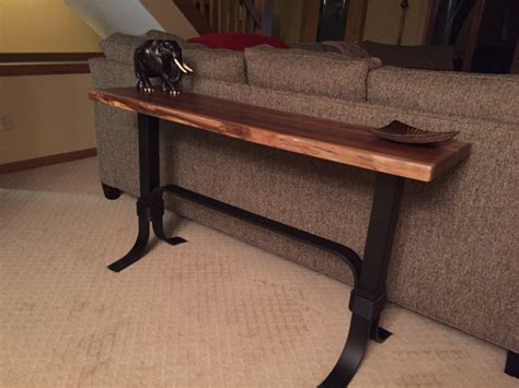 Walnut Live Edge Sofa Table - Ohio Hardwood Furniture