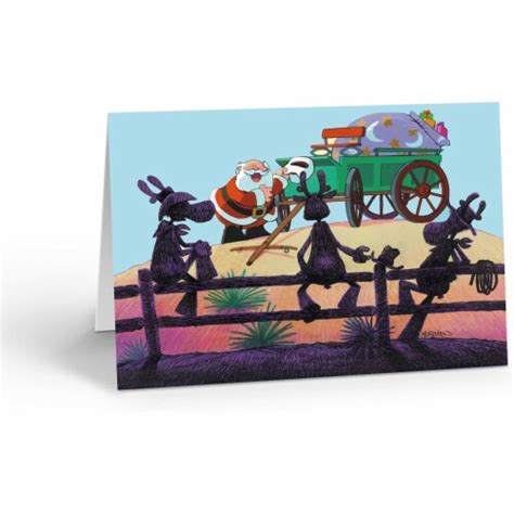 Stonehouse Collection Western Santa Christmas Cards - 18 Christmas Cards, Cowboys and Wagon, 1 ...