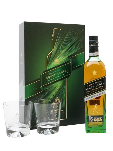 [BUY] Johnnie Walker Green Label 15 Year Old Glass Set Blended Malt Scotch Whisky | 700ML at ...