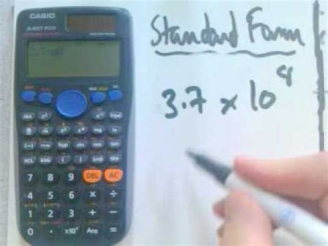 Calculator standard form - YouTube