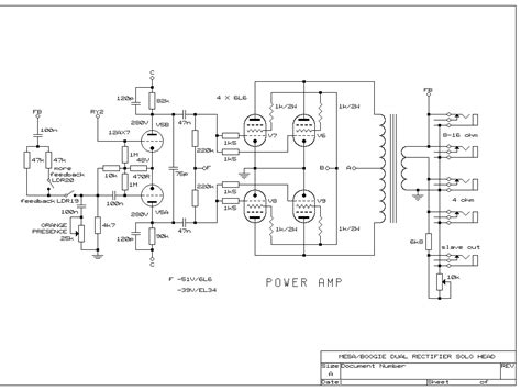 Mesa Boogie Caliber 50 Schematic Mesa Boogie Tc-50 Standard