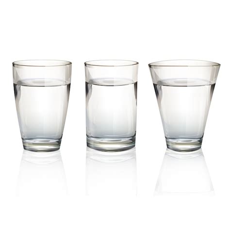 Premium Vector | Set of realistic water glasses with different shapes