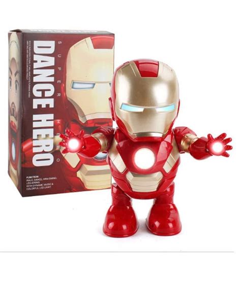 Iron Man Dance Hero Toys Dancing Robot with Light Music Dancing Action ...