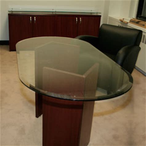 5ft 8ft Glass Conference Table, Glass Meeting Table for Office