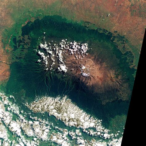 Snow On Mount Kilimanjaro Photograph by Nasa/science Photo Library ...