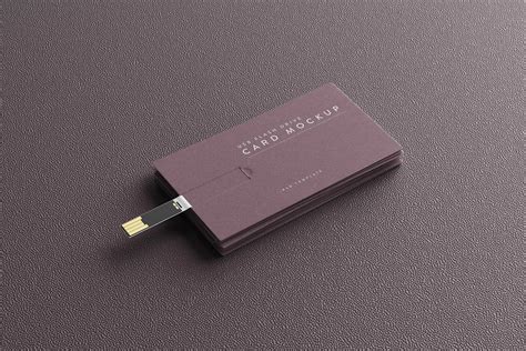 USB Flash Drive Business Card Mockup - Mockup Free