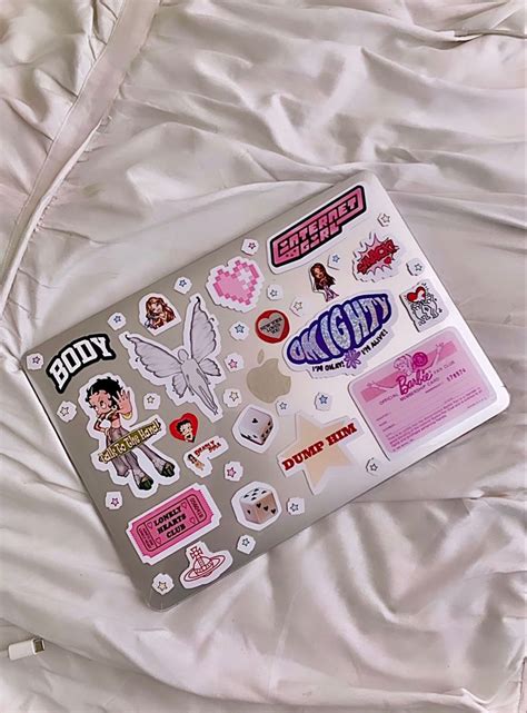 laptop stickers💫 / @hanawondim in 2022 | Cute laptop stickers, Laptop decoration, Laptop case ...