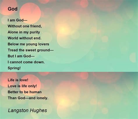 God Poem by Langston Hughes - Poem Hunter