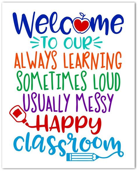 Welcome to Our Happy Classroom Free Printable | Free classroom ...