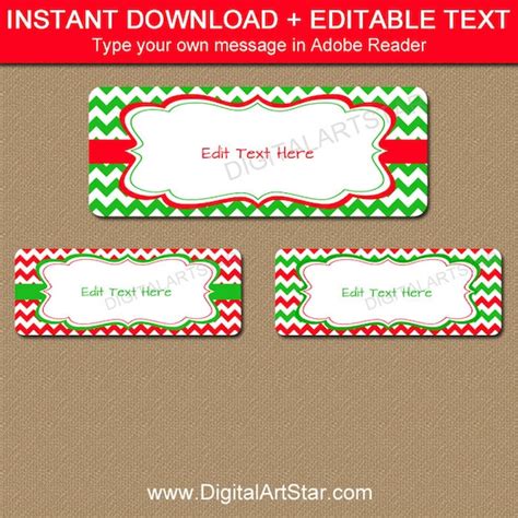 Printable Christmas Address Labels Template - EDITABLE Holiday Address Labels - Christmas Return ...