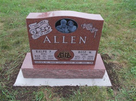 Red Wausau Two-Person Headstone for Pool Loving & Flower Loving Couple ...