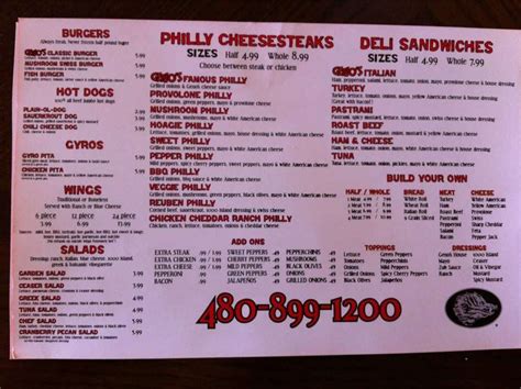 Genos Cheesesteaks & Deli Menu - Urbanspoon/Zomato