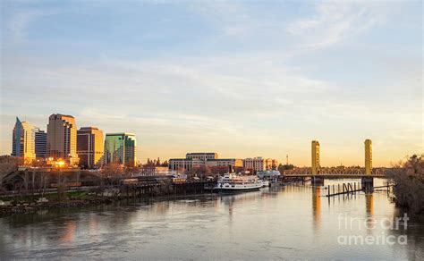 Downtown Sacramento skyline near sunset Photograph by Ken Brown - Pixels