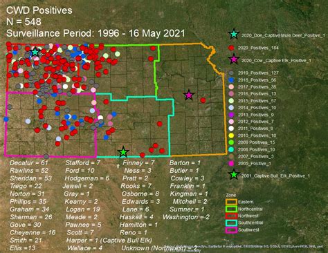 KDWPT Chronic Wasting Disease (CWD) Positives - 2021