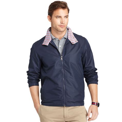 Izod Jacket Lightweight Plaidlined Barracuda Jacket in Blue for Men ...