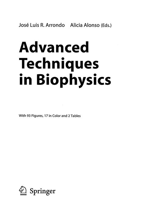 (PDF) Advanced Techniques in Biophysics