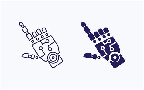 Robot hand illustration icon 16062148 Vector Art at Vecteezy