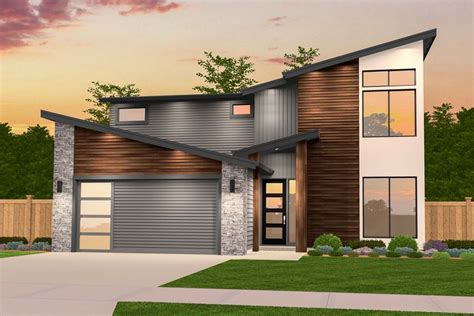 Plan 85237MS: Exclusive Two-Story Contemporary House Plan | Huis