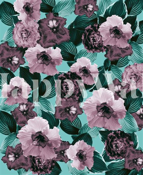 Mauve Floral Garden Glamor 1 Wallpaper | Happywall