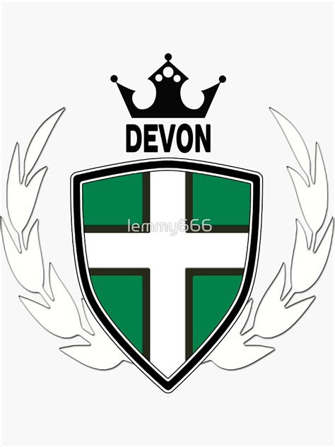 "Devon Flag - Coat of Arms - England - Great Britain - UK - County" Stickers by lemmy666 | Redbubble