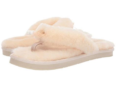 UGG Fluff Flip Flop III (Natural) Women’s Slippers - Slippers.com ...