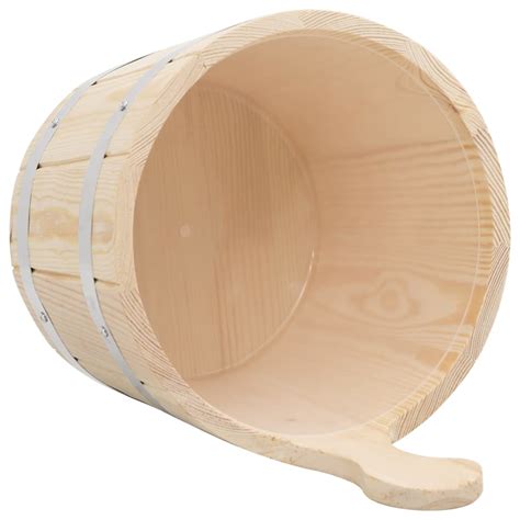 Sauna Bucket and Ladle Set Solid Wood Pine – Inside And Out Furniture