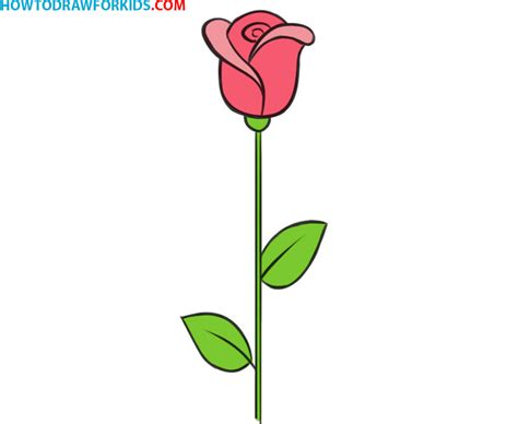 How to Draw a Rose Very Easy - Drawing Tutorial For kids