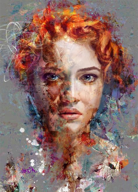i am unique (2018) Acrylic painting by Yossi Kotler | Abstract portrait painting, Acrylic ...
