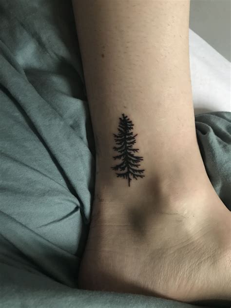 Minimalist Small pine tree tattoo Black Bear Decor, Small Pine Trees ...