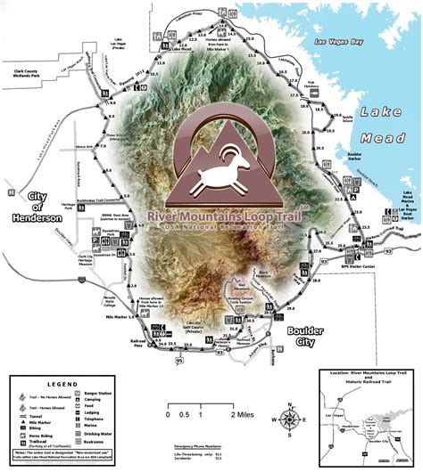 Trailheads and Maps - River Mountains Loop Trail