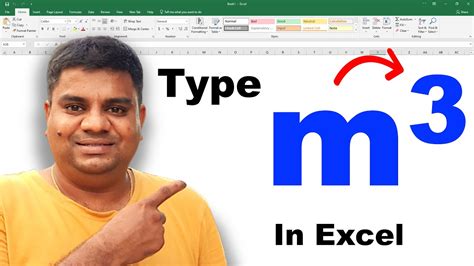 How to write Cubic Meter in Excel - ( m3 Symbol ) - YouTube