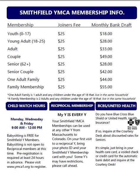 Membership Info | Smithfield YMCA