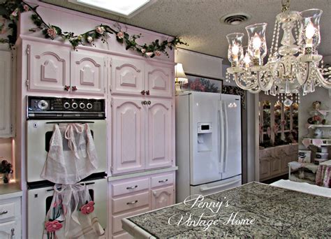 Penny's Vintage Home: Pink Kitchen Cabinets