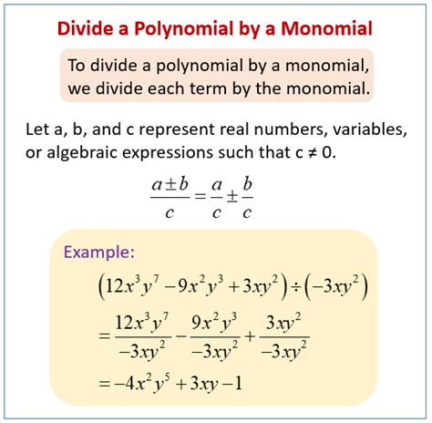 Division Of Polynomials Worksheet - Worksheets For Kindergarten