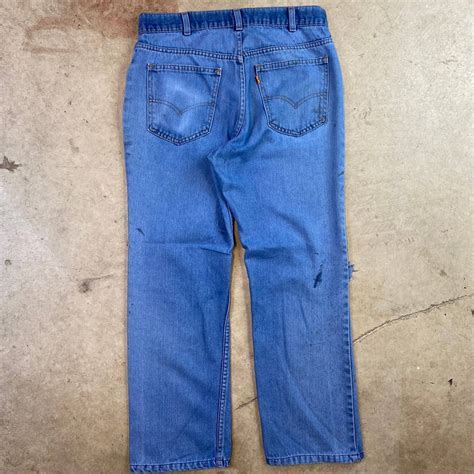 Vintage Vintage 70s Levis Orange Tab Jeans Distressed Painted | Grailed